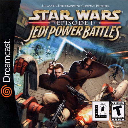 Star Wars Episode I: Jedi Power Battles box art for Sega Dreamcast